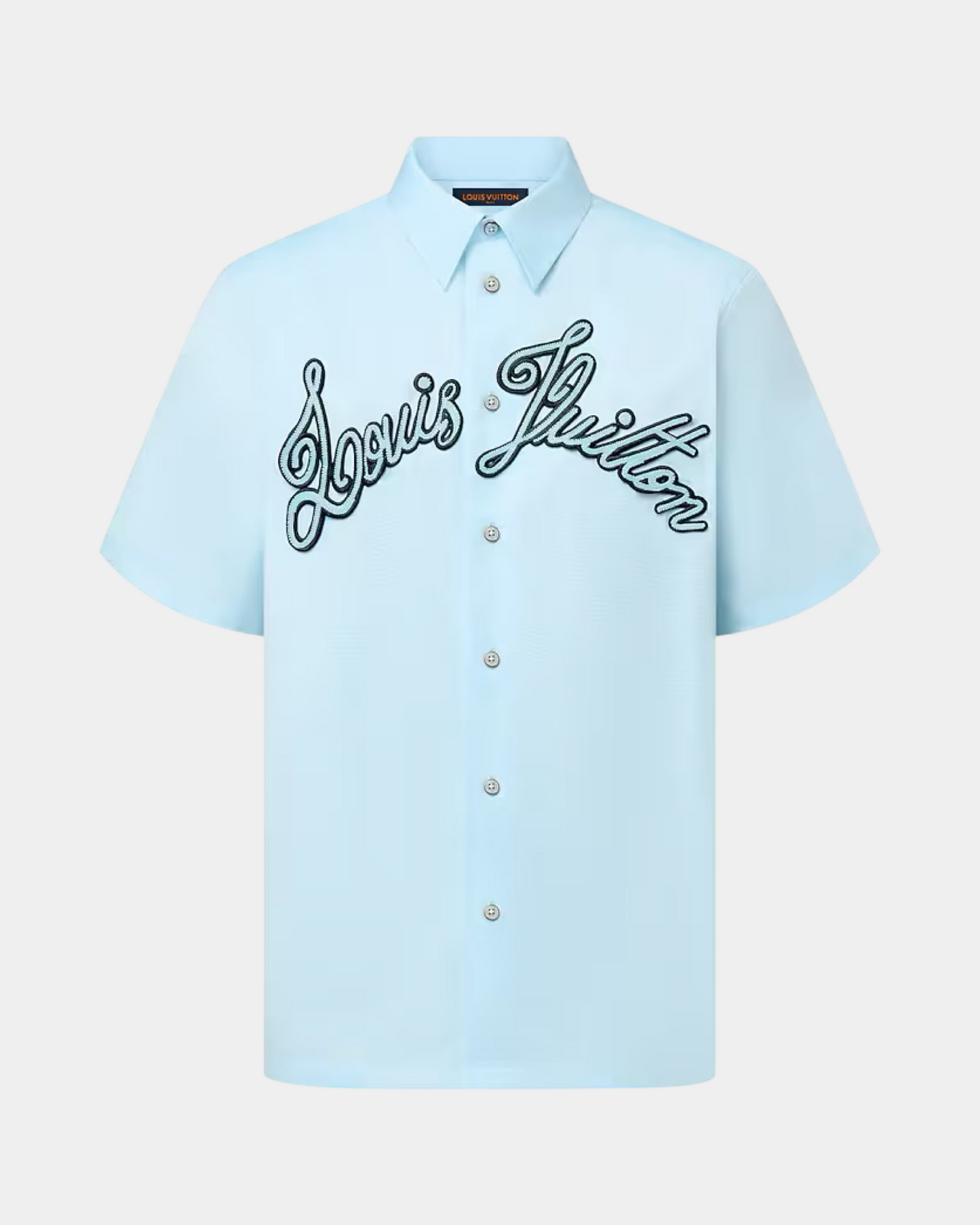 Louis Vuitton Embroidered Short-Sleeved Cotton Shirt - Creps City
