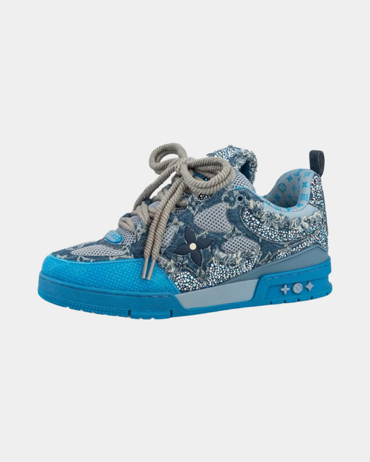 Louis Vuitton LV Skate Sneaker 'Blue Swarovski' - Creps City