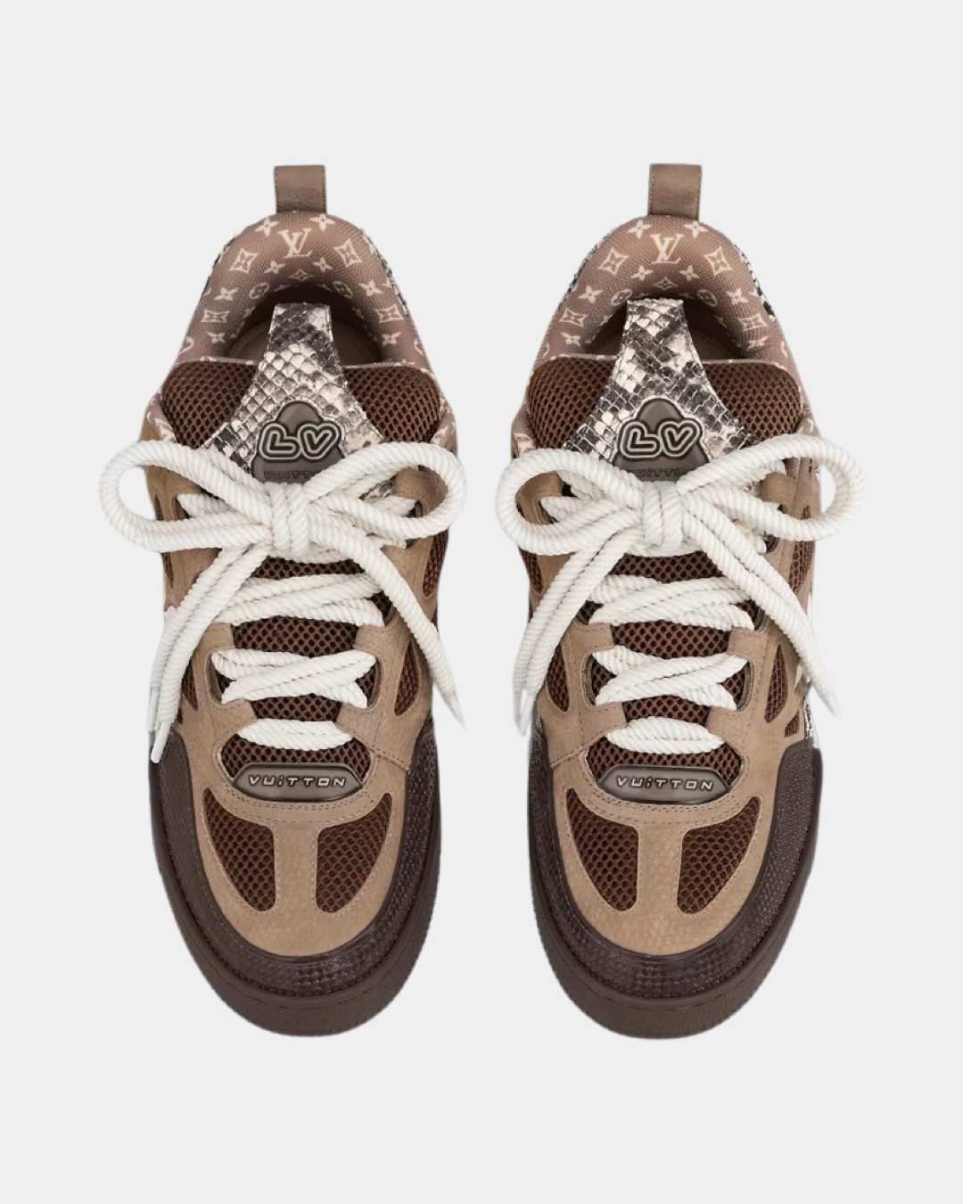 Louis Vuitton LV Skate Sneaker 'Brown Snakeskin' - Creps City