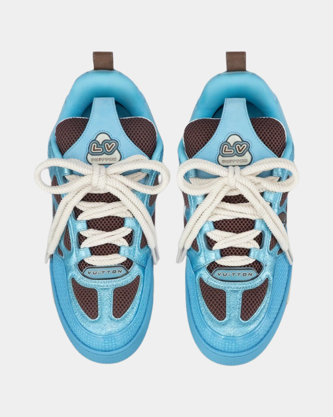 Louis Vuitton LV Sneaker 'Blue Brown' - Creps City