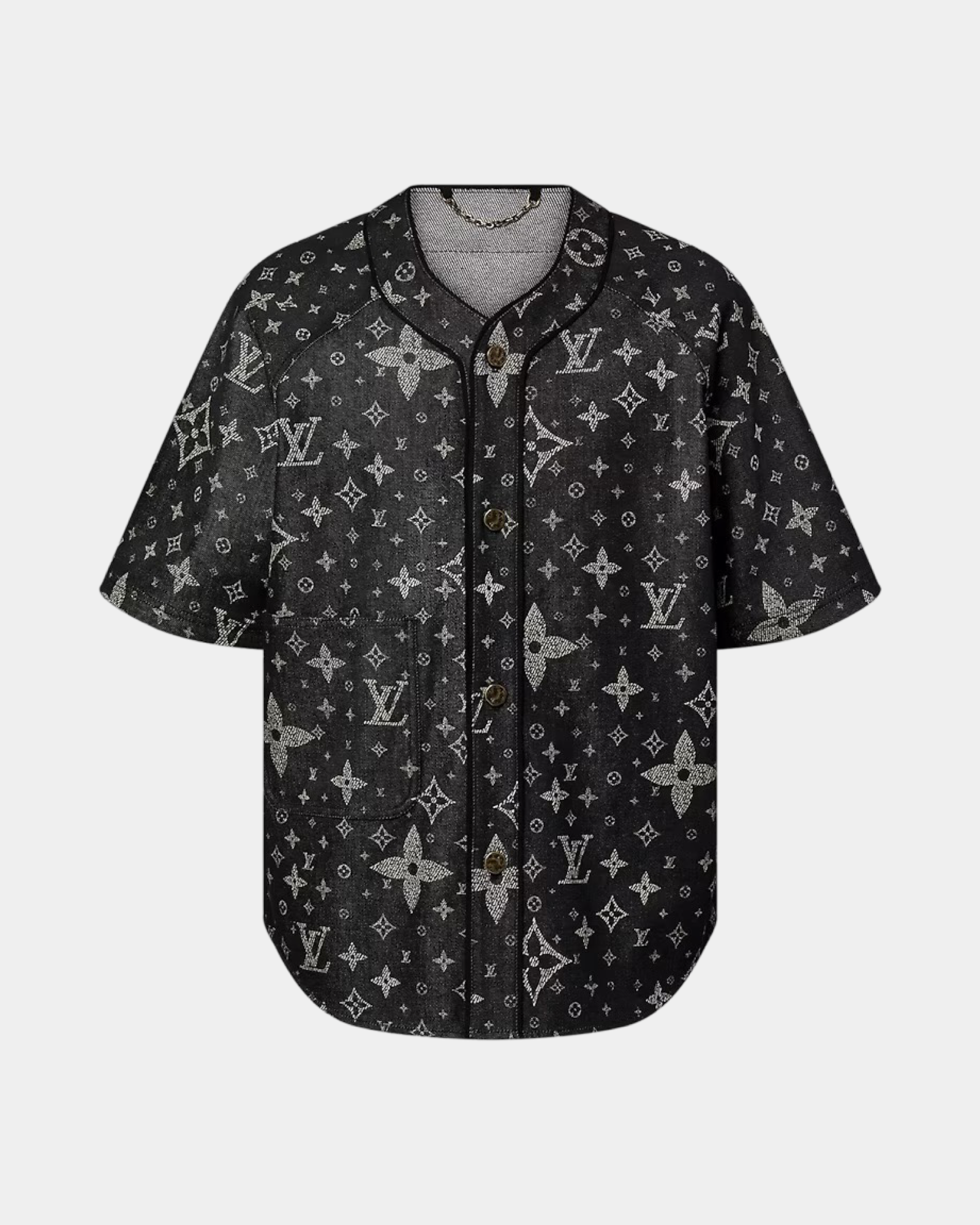 Louis Vuitton Monogram Denim Baseball Shirt - Creps City