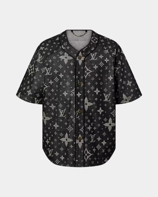 Louis Vuitton Monogram Denim Baseball Shirt - Creps City