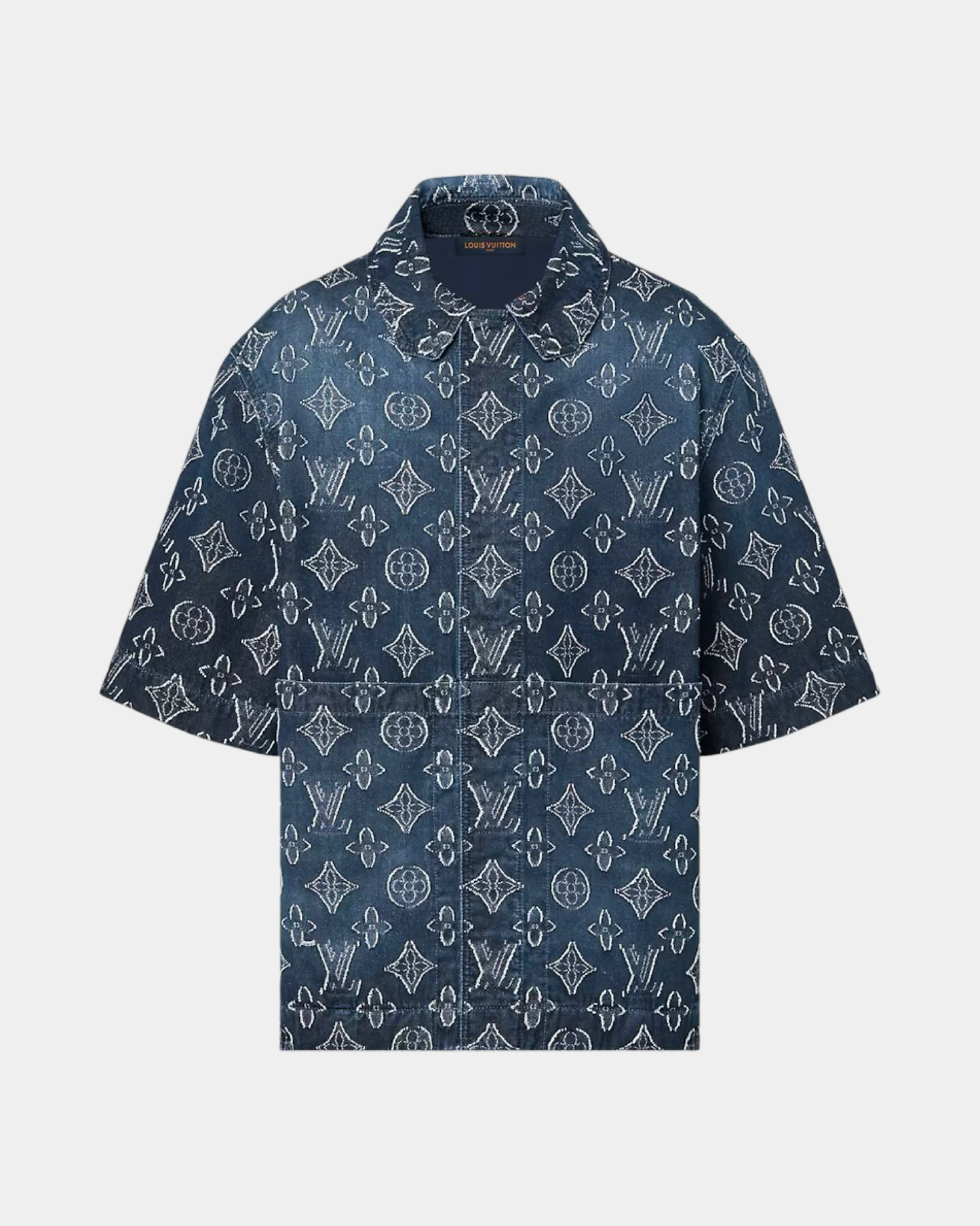 Louis Vuitton Monogram Short-Sleeved Chambray Shirt - Creps City