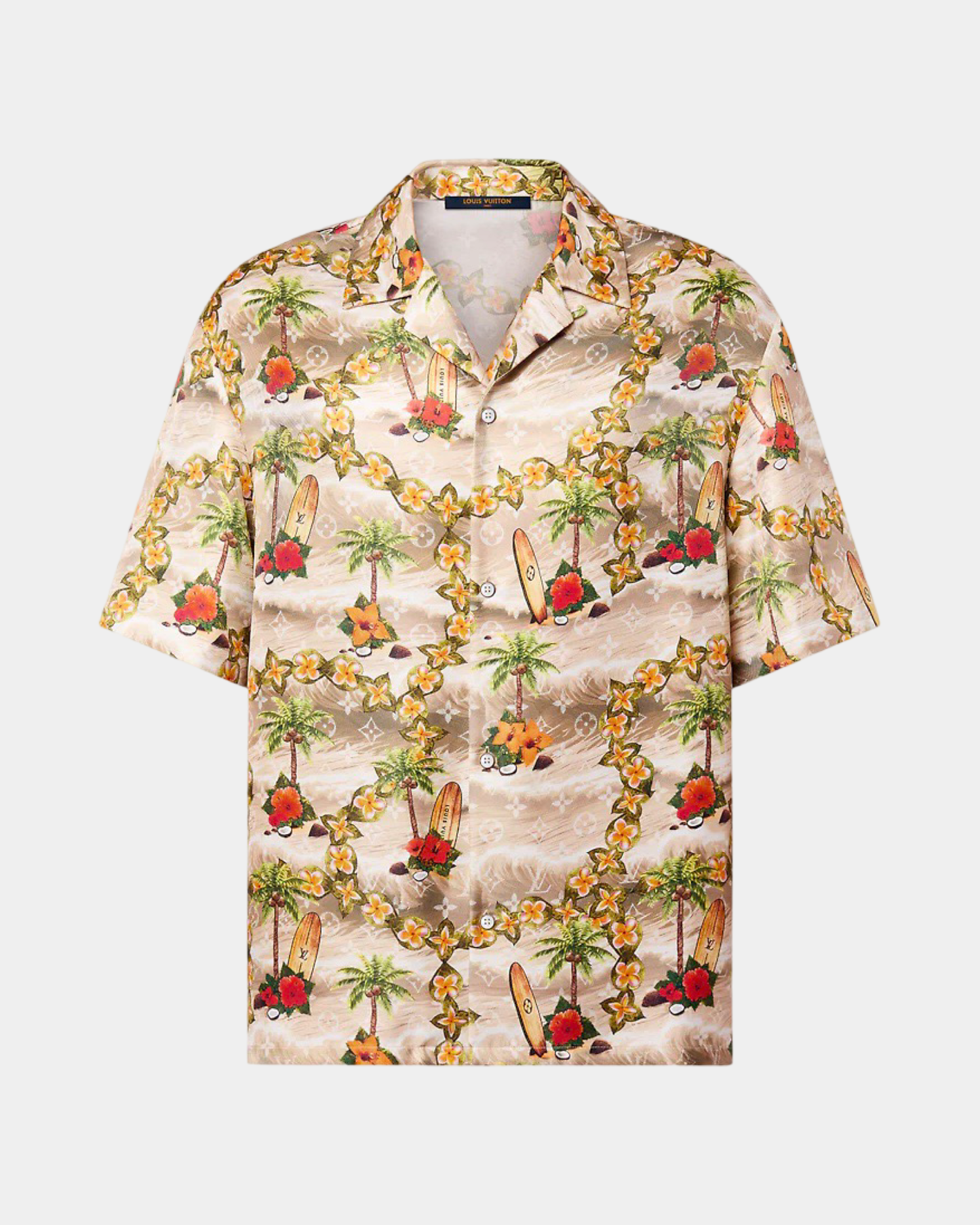 Louis Vuitton Monogram Short-Sleeved Silk Shirt - Creps City