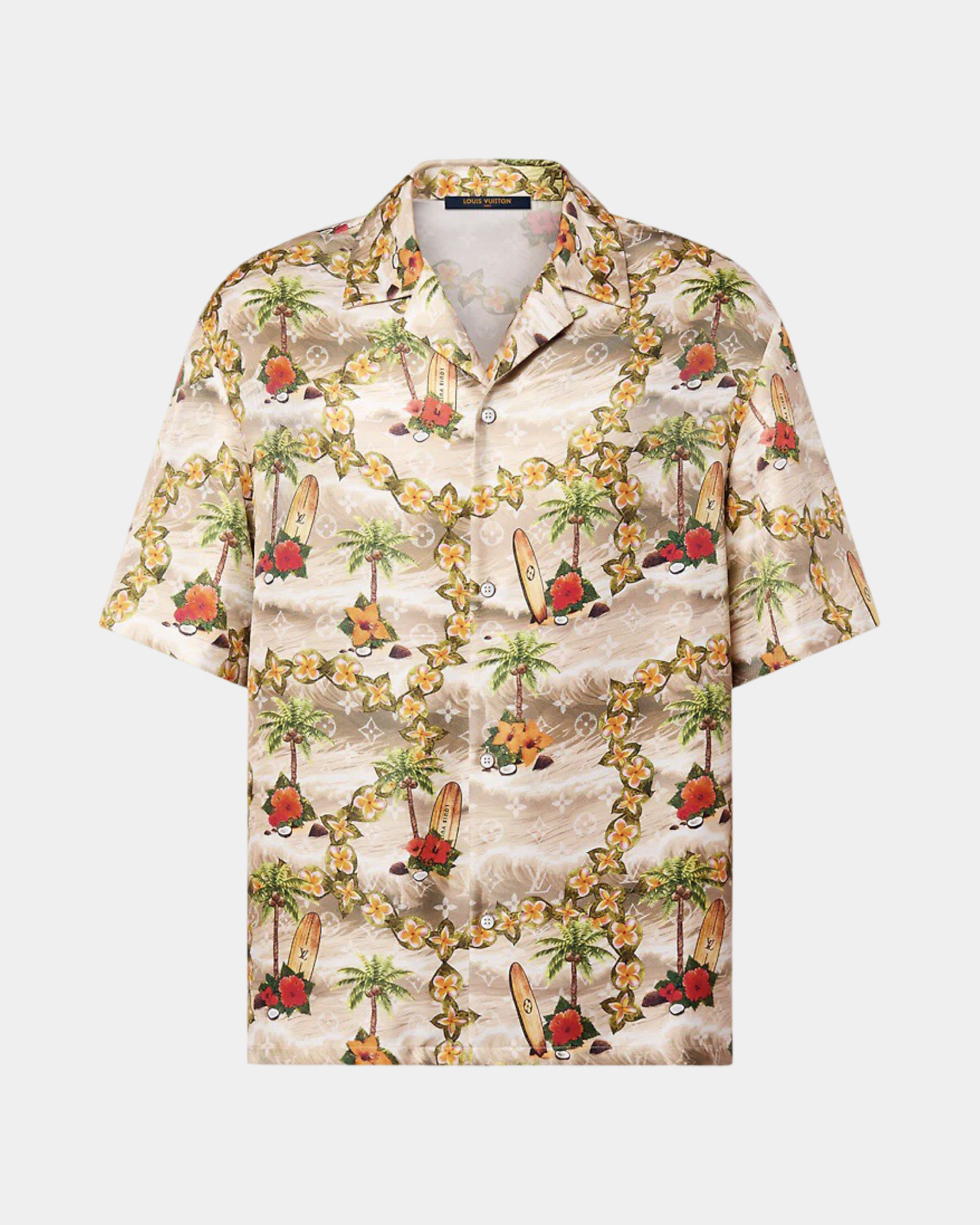 Louis Vuitton Monogram Short-Sleeved Silk Shirt - Creps City