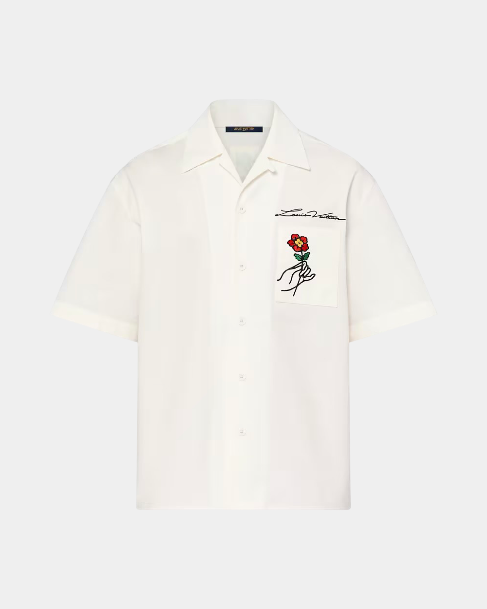 Louis Vuitton Open Collar Short-Sleeved Cotton Shirt - Creps City