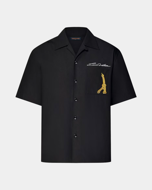 Louis Vuitton Open Collar Short-Sleeved Cotton Shirt - Creps City