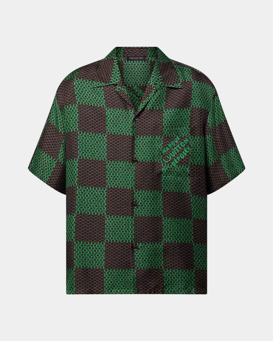 Louis Vuitton Open Collar Short-Sleeved Silk Shirt - Creps City