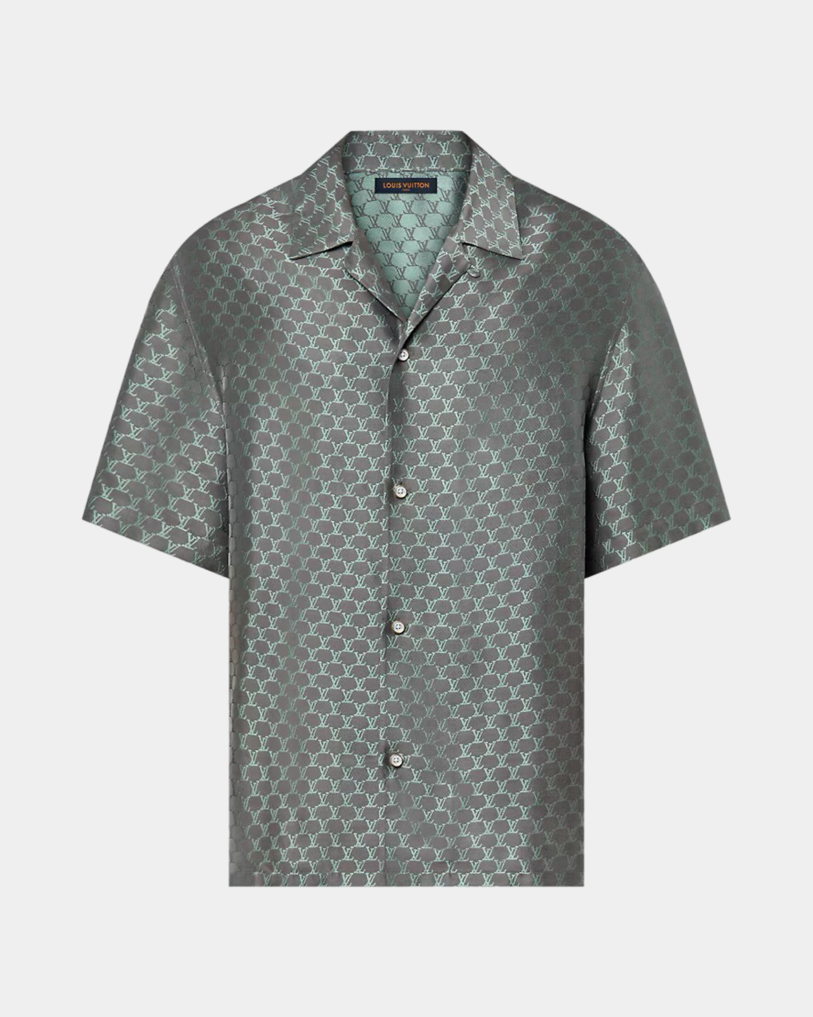 Louis Vuitton Short-Sleeved Jacquard Silk-Blend Shirt - Creps City