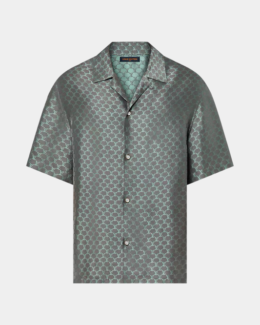 Louis Vuitton Short-Sleeved Jacquard Silk-Blend Shirt - Creps City