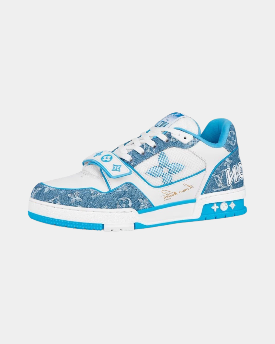 Louis Vuitton Trainer Monogram Blue Denim - Creps City