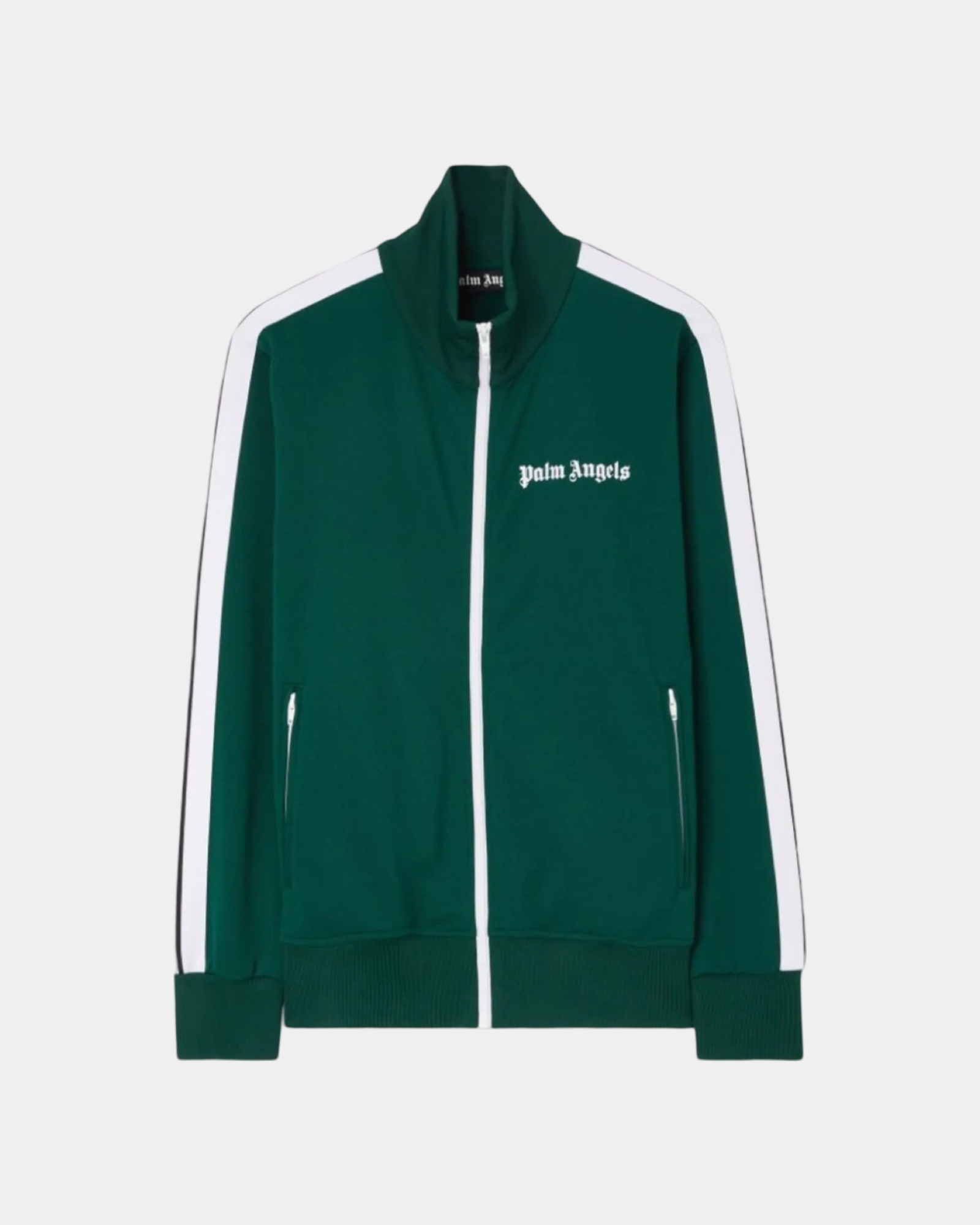 Palm Angels Track Jacket 'Green White' - Creps City