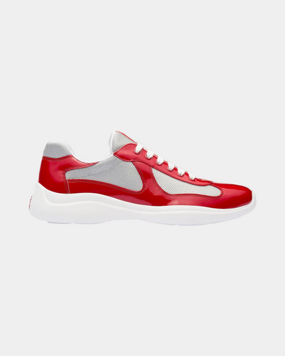 Patent Leather And Technical Fabric Prada America's Cup Sneaker - Creps City