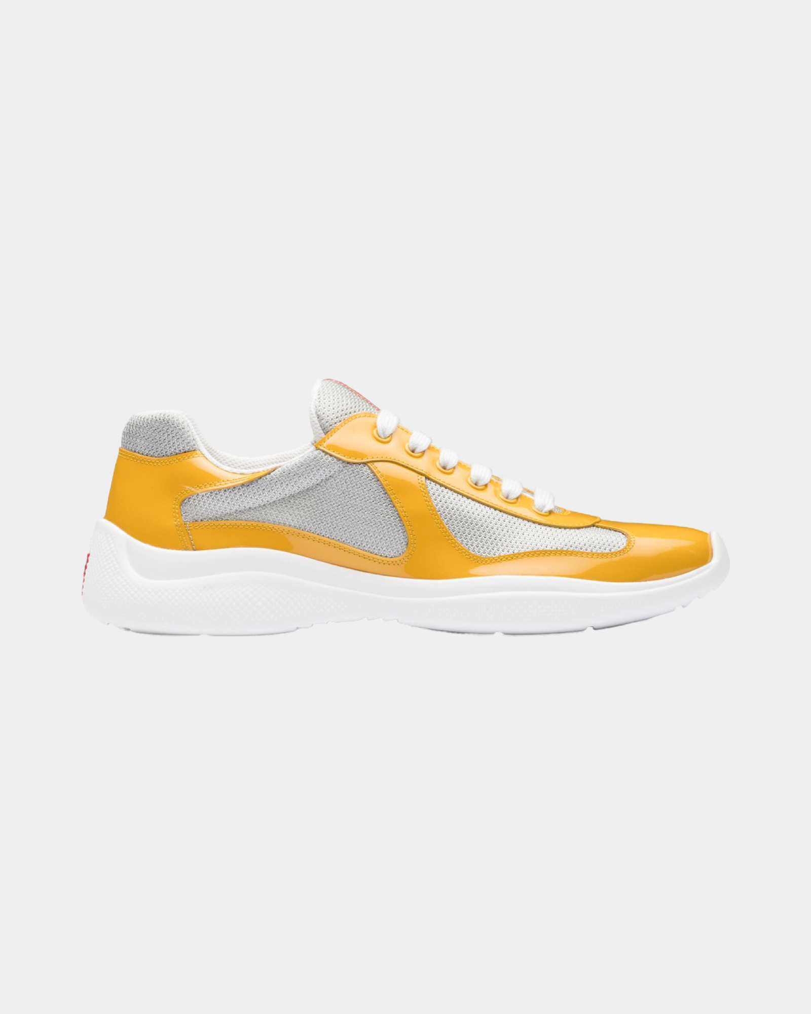 Patent Leather And Technical Fabric Prada America's Cup Sneaker - Creps City