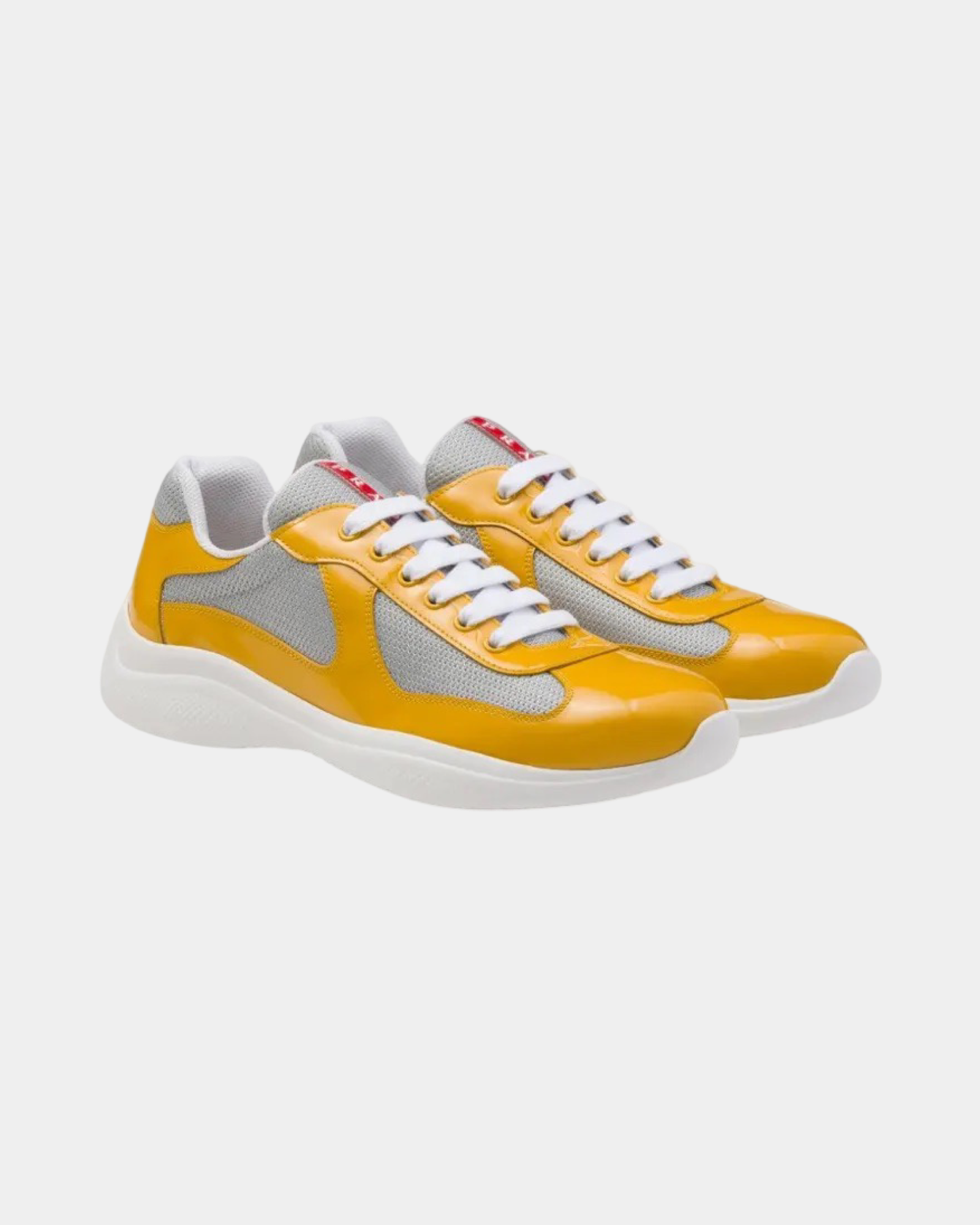 Patent Leather And Technical Fabric Prada America's Cup Sneaker - Creps City
