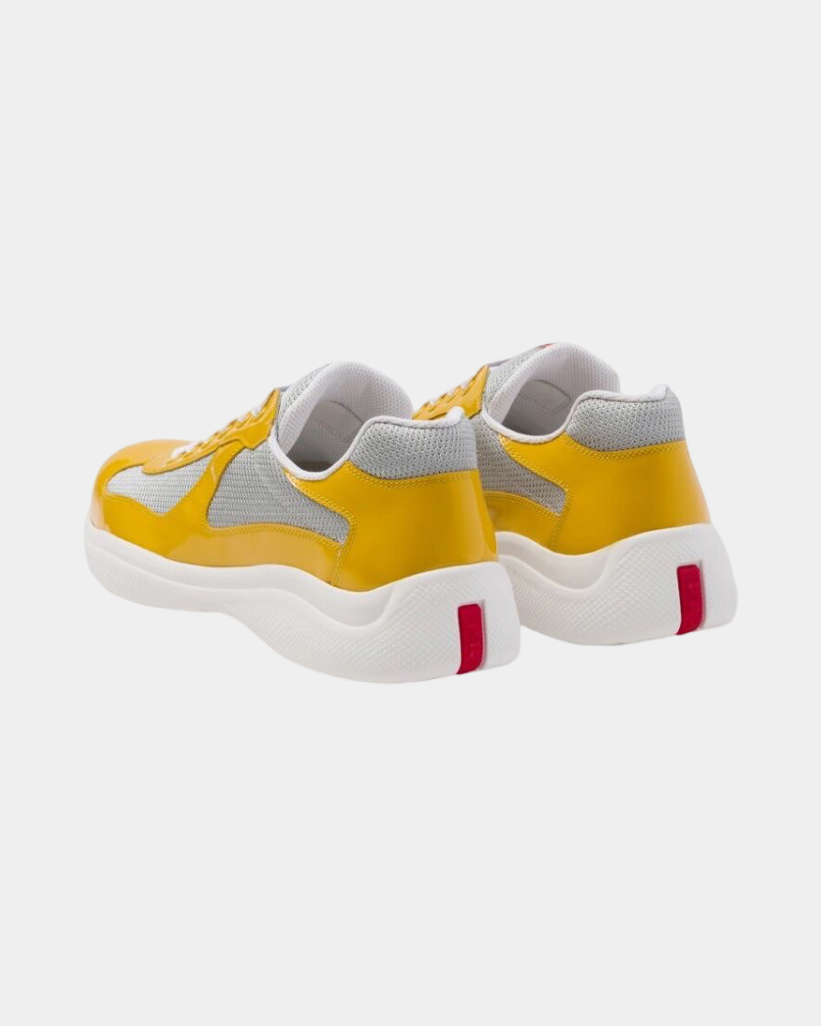 Patent Leather And Technical Fabric Prada America's Cup Sneaker - Creps City