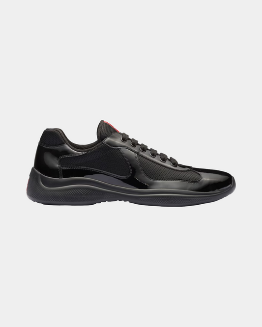Patent Leather And Technical Fabric Prada America's Cup Sneaker - Creps City