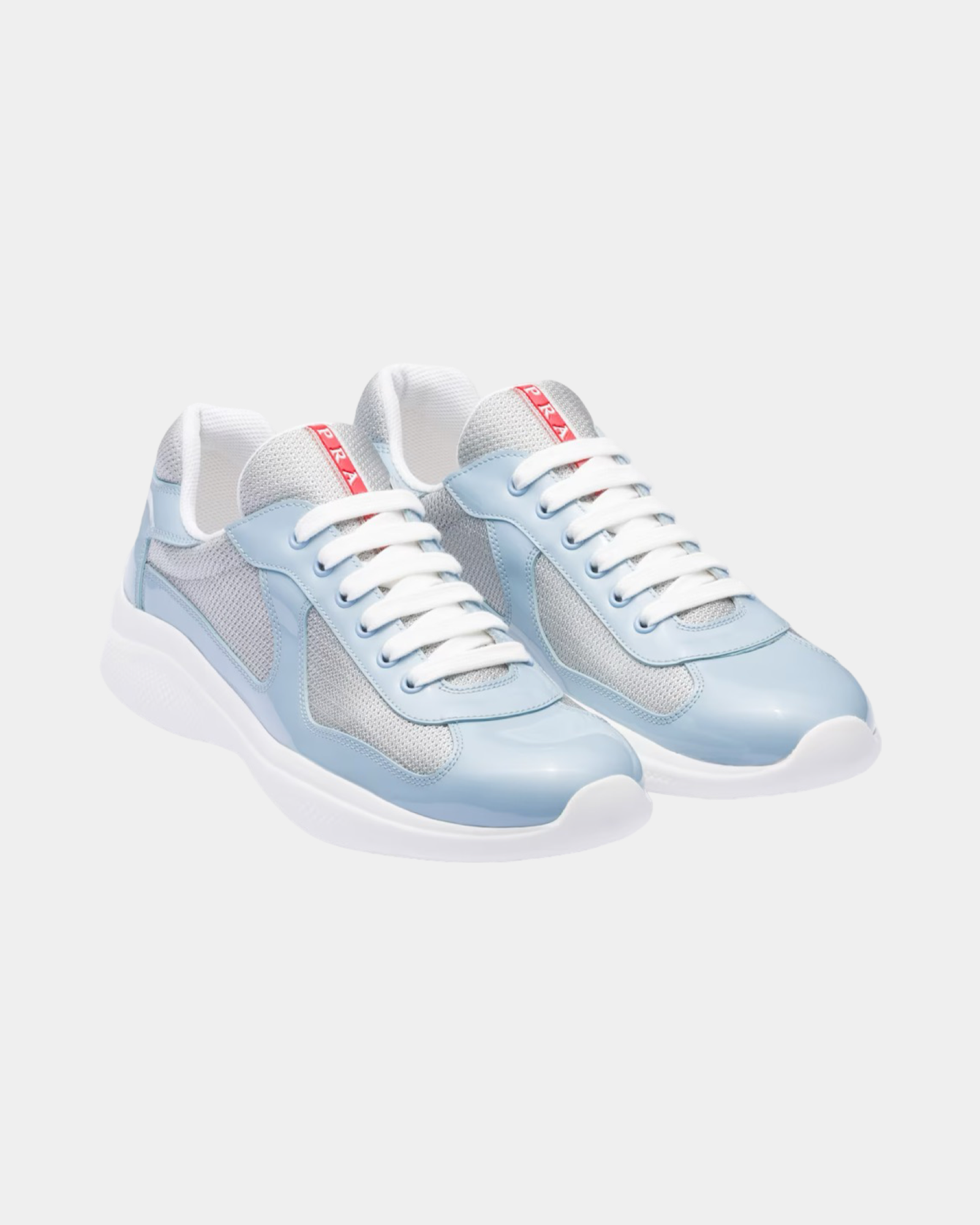 Patent Leather And Technical Fabric Prada America's Cup Sneaker - Creps City