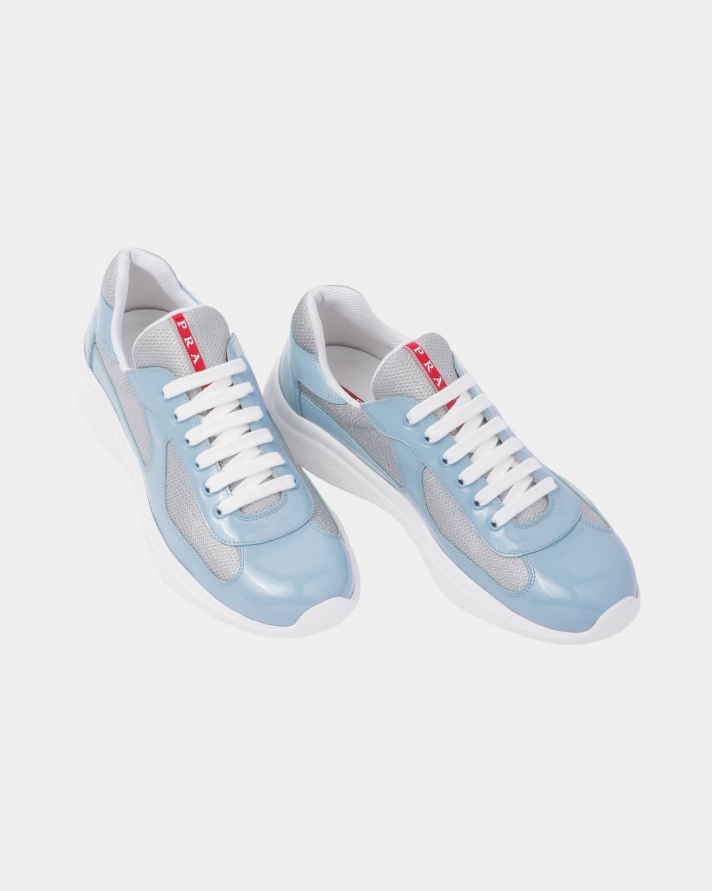 Patent Leather And Technical Fabric Prada America's Cup Sneaker - Creps City
