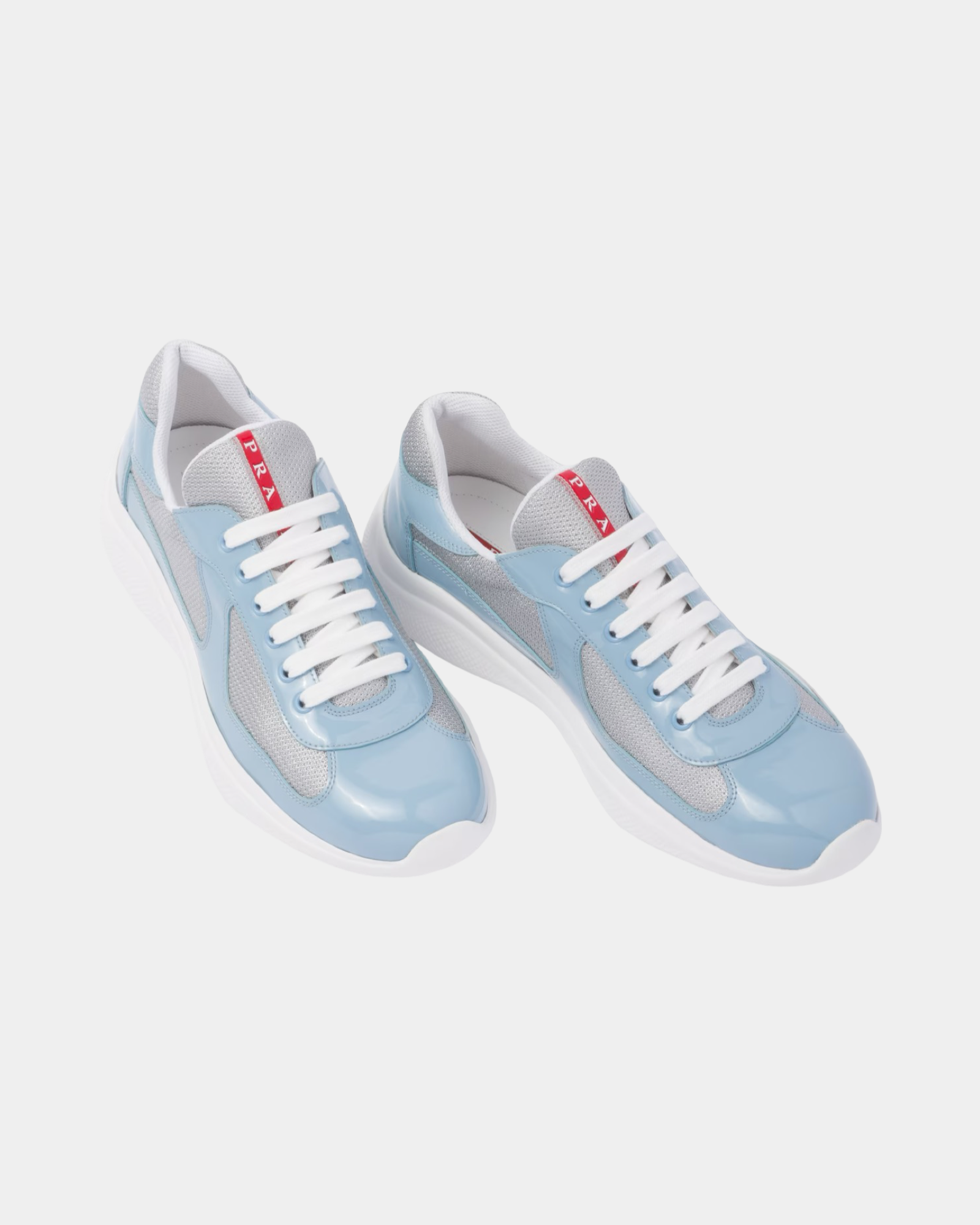 Patent Leather And Technical Fabric Prada America's Cup Sneaker - Creps City