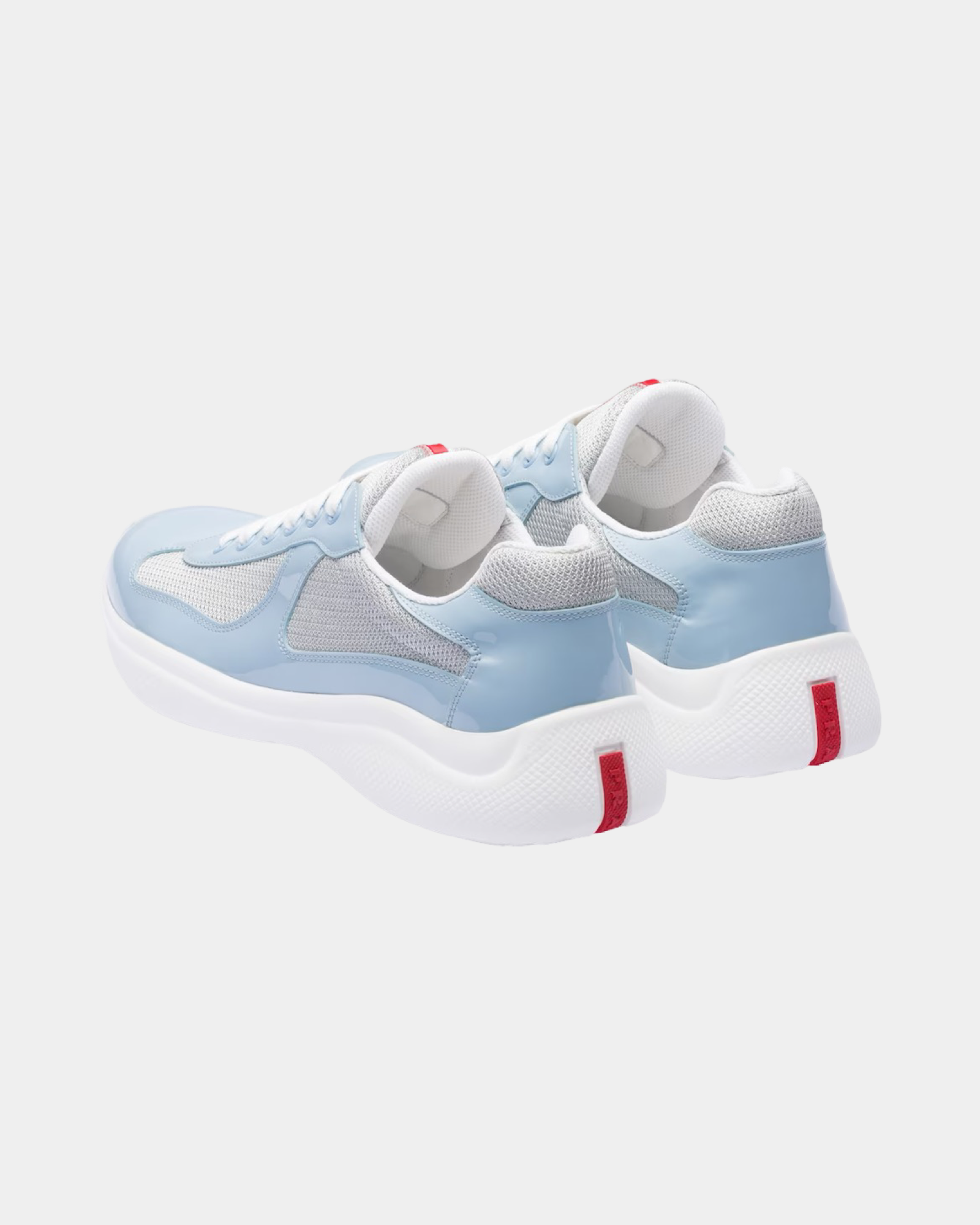 Patent Leather And Technical Fabric Prada America's Cup Sneaker - Creps City
