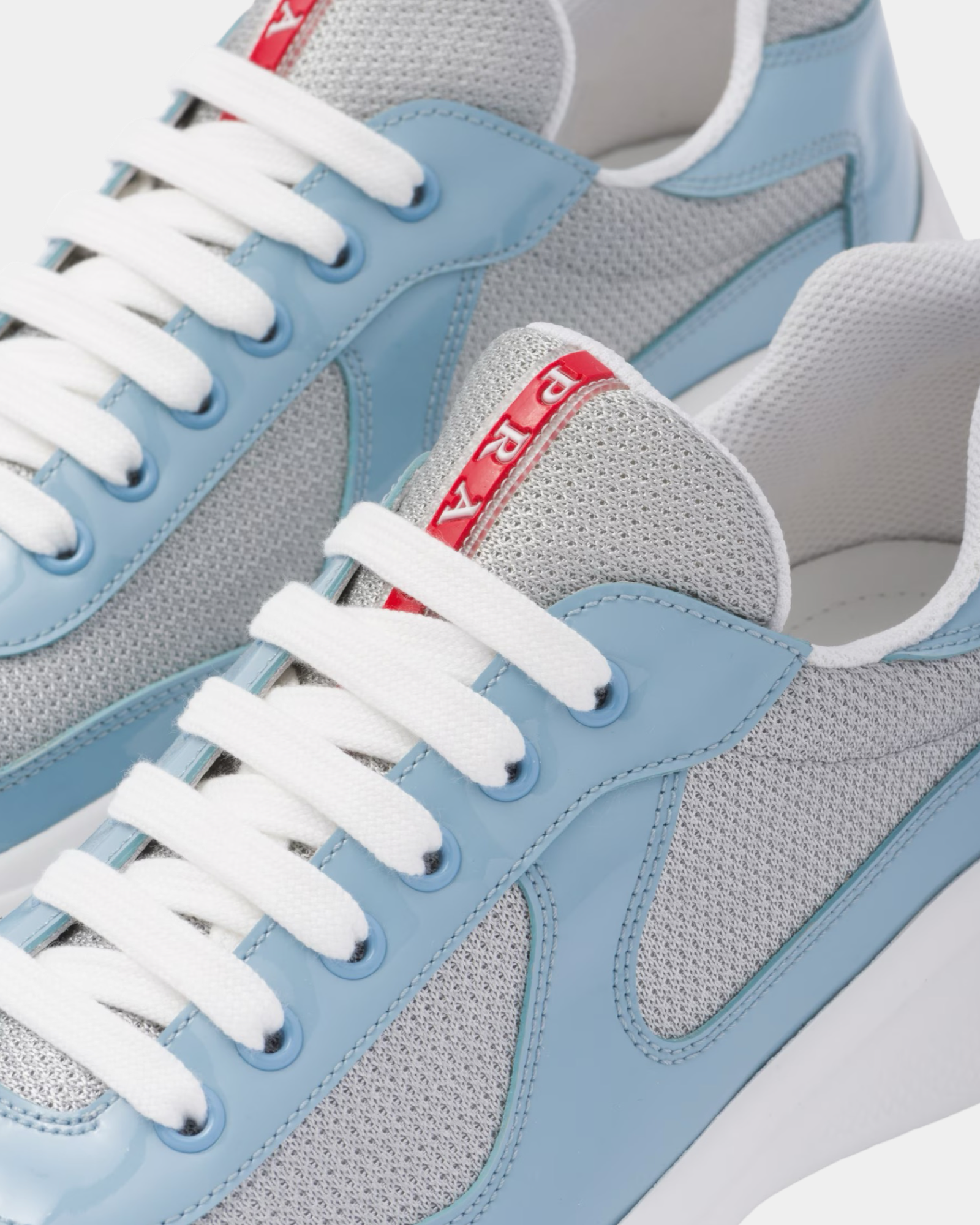 Patent Leather And Technical Fabric Prada America's Cup Sneaker - Creps City