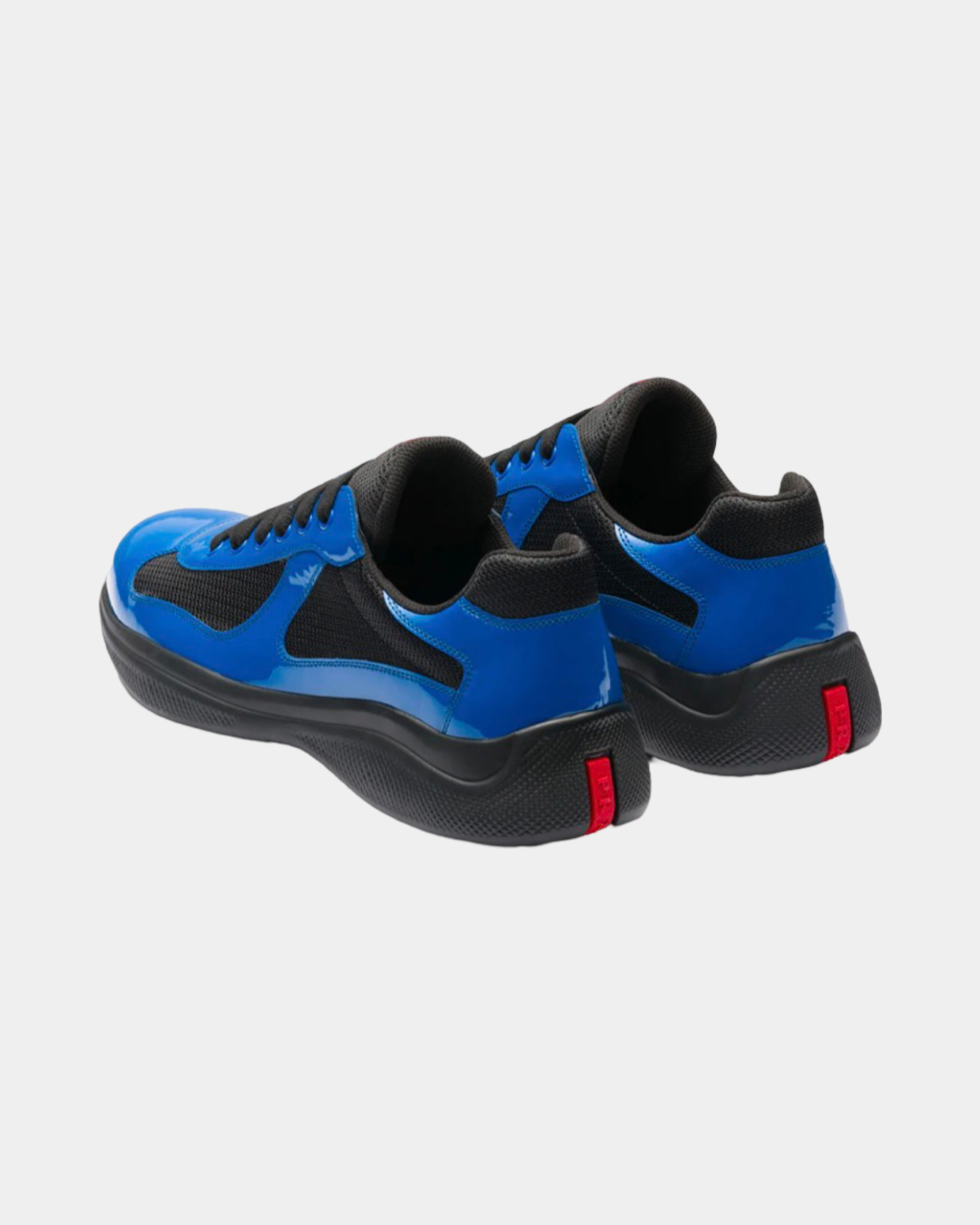 Patent Leather And Technical Fabric Prada America's Cup Sneaker - Creps City