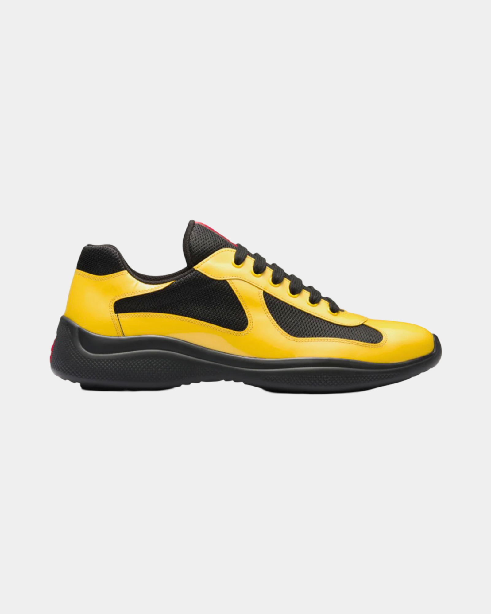 Patent Leather And Technical Fabric Prada America's Cup Sneaker - Creps City