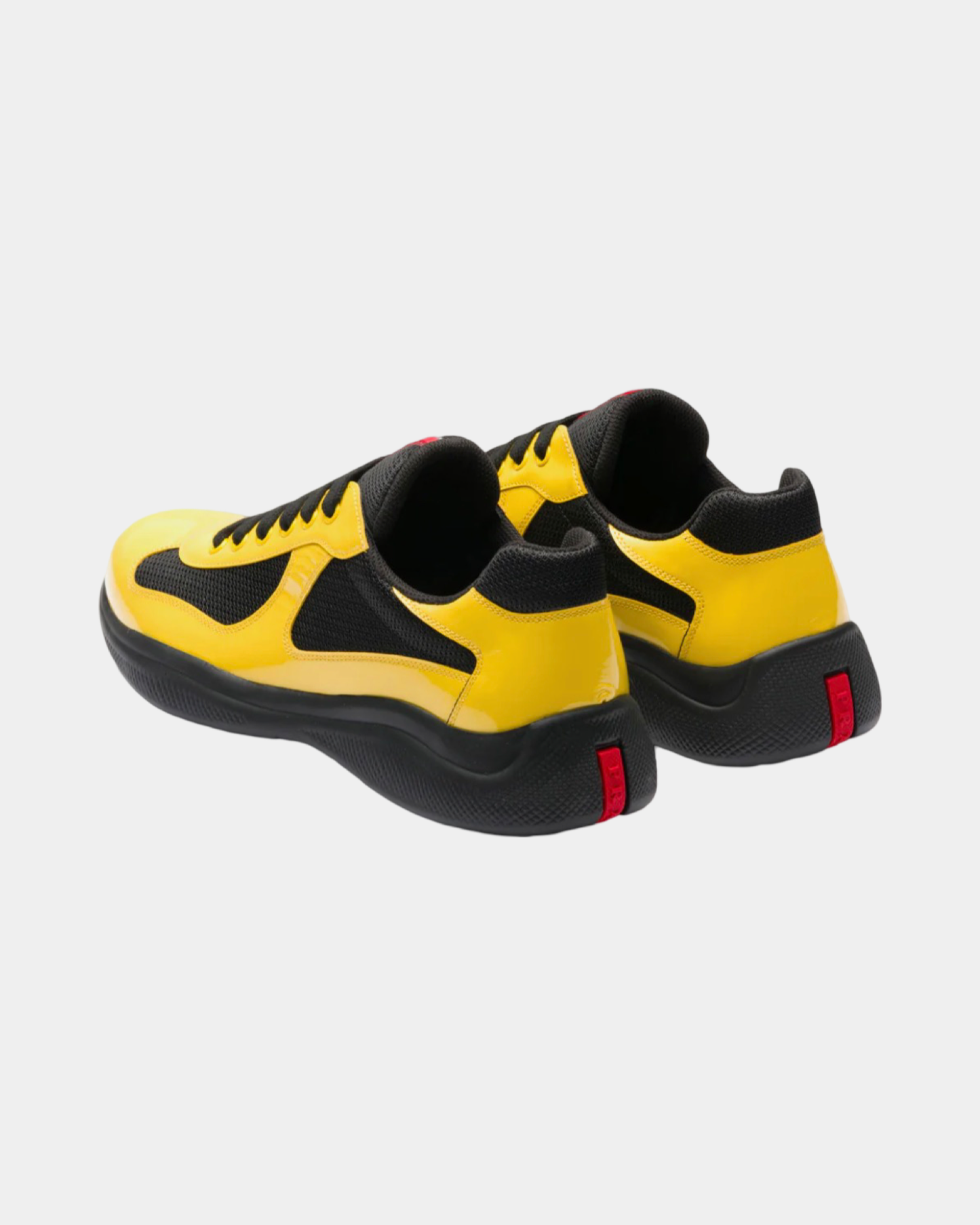 Patent Leather And Technical Fabric Prada America's Cup Sneaker - Creps City