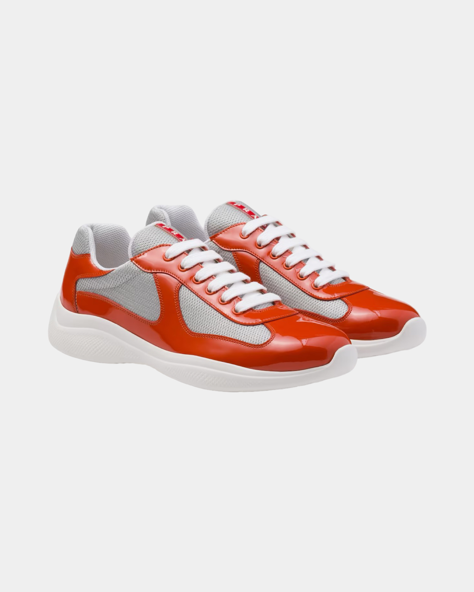 Patent Leather And Technical Fabric Prada America's Cup Sneaker - Creps City