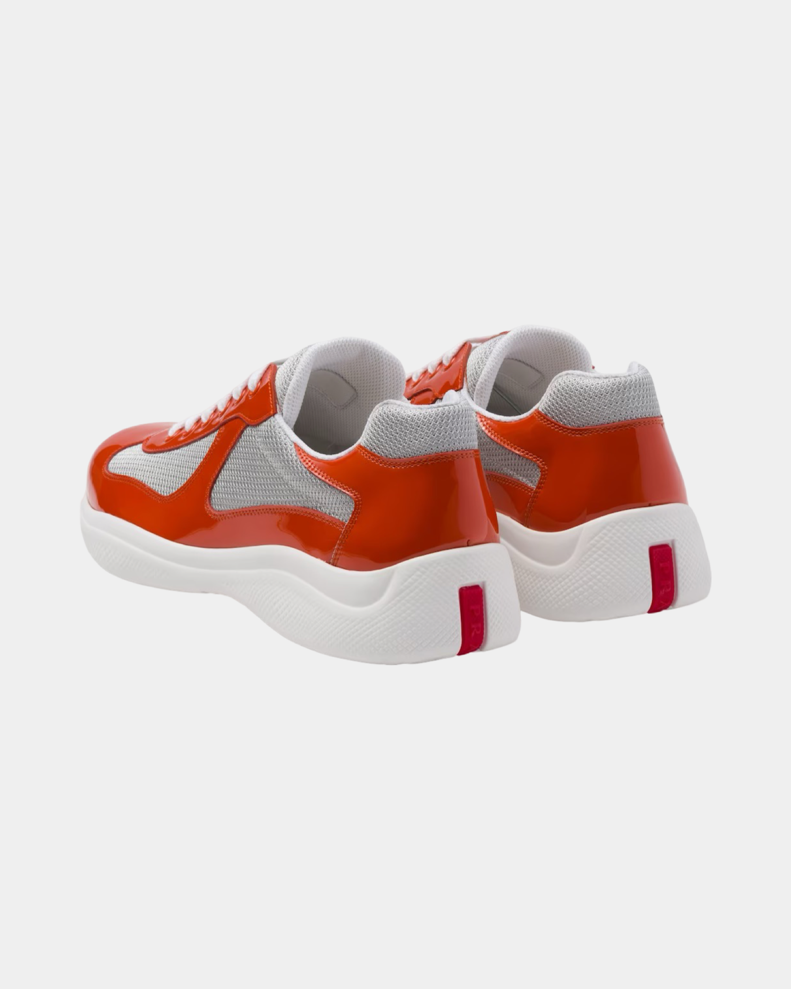 Patent Leather And Technical Fabric Prada America's Cup Sneaker - Creps City