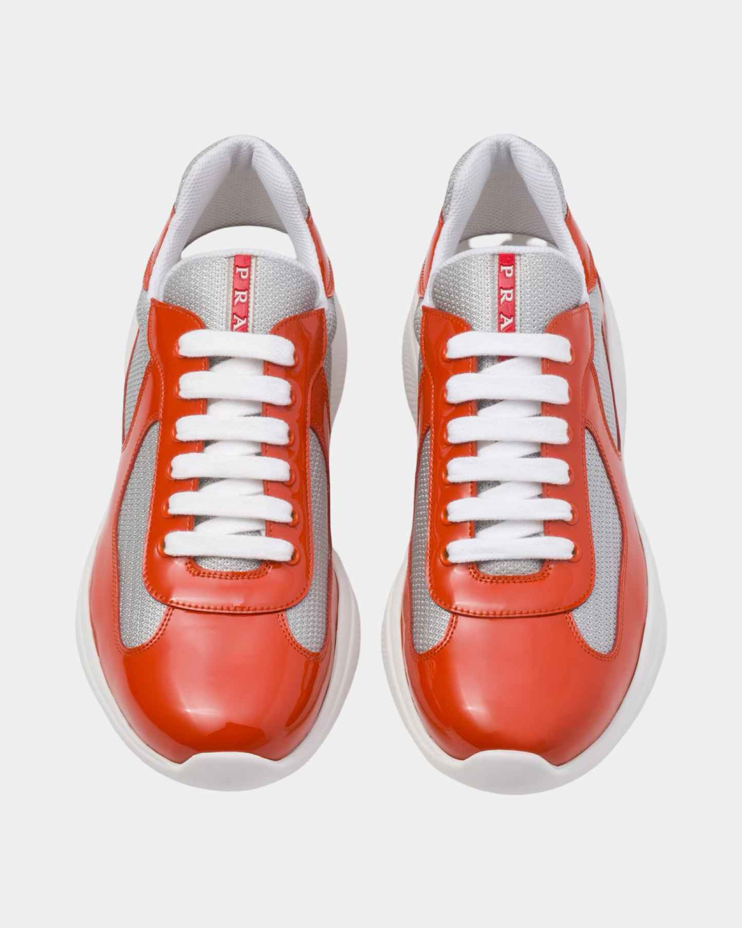 Patent Leather And Technical Fabric Prada America's Cup Sneaker - Creps City