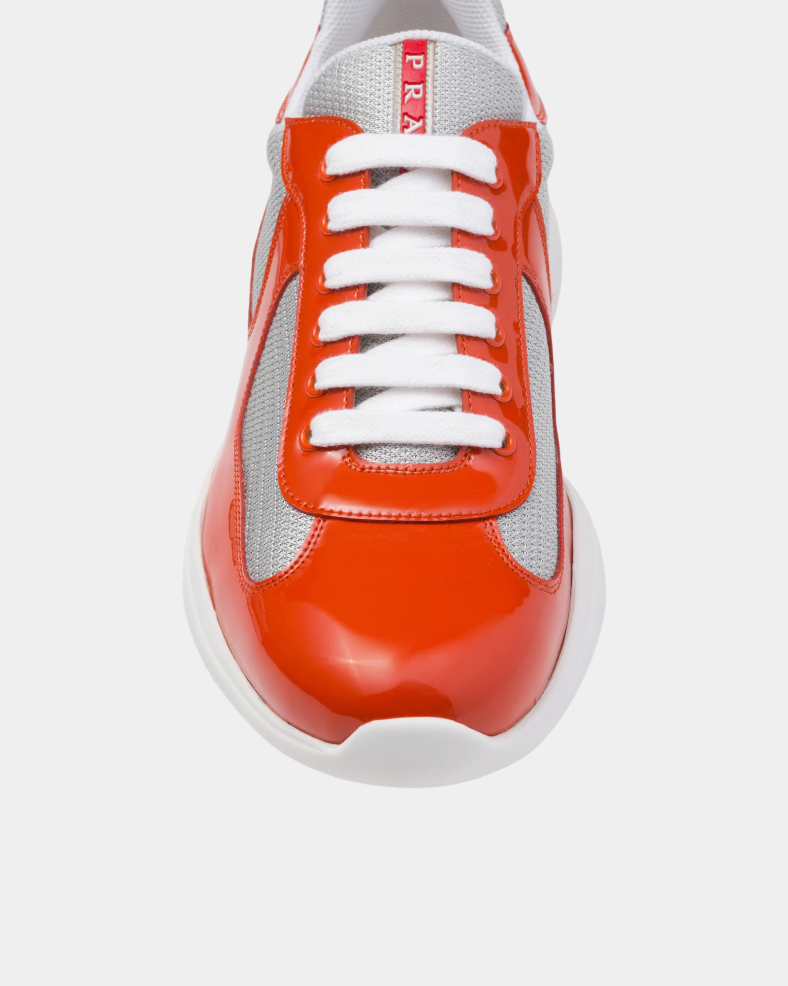 Patent Leather And Technical Fabric Prada America's Cup Sneaker - Creps City