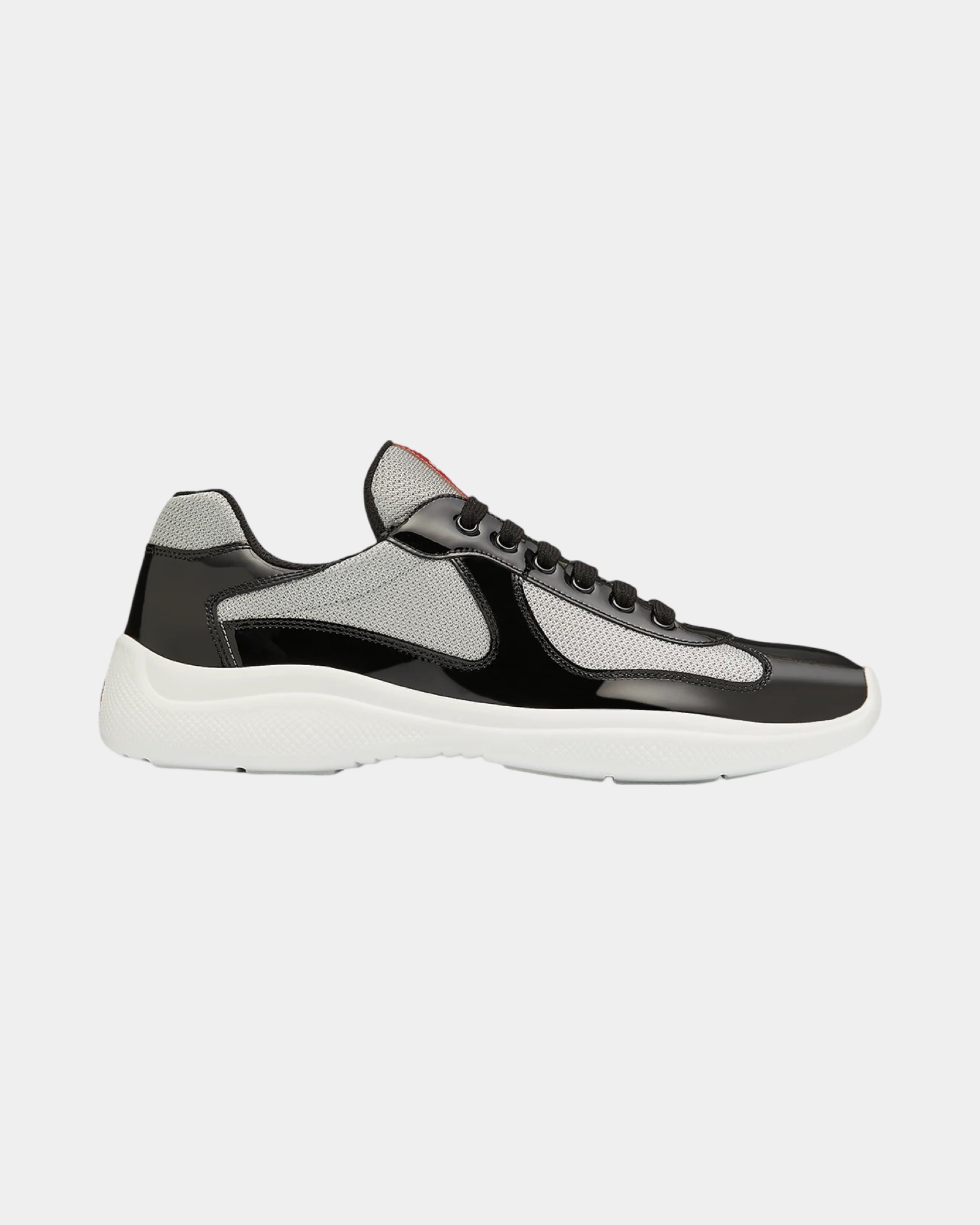 Patent Leather And Technical Fabric Prada America's Cup Sneaker - Creps City