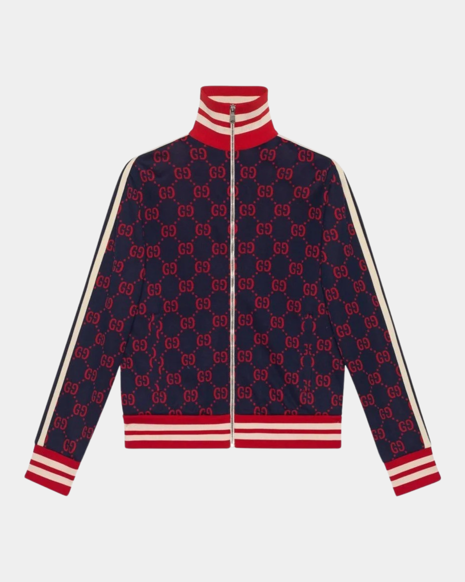 Gucci Jacquard Cotton Jacket Navy/Red - Creps City