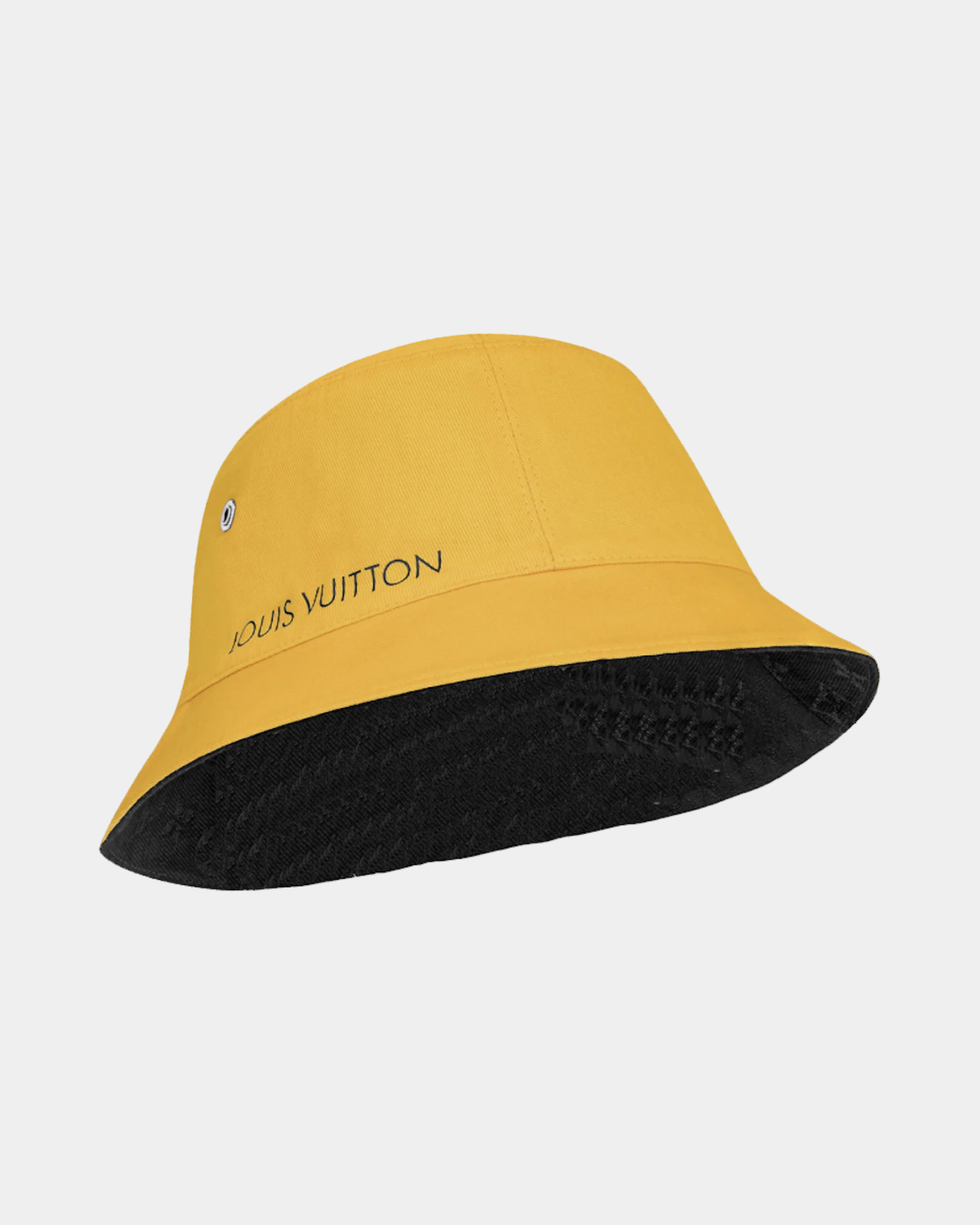 Louis Vuitton Monogram Denim Bucket Hat Transformable Black/Yellow - Creps City